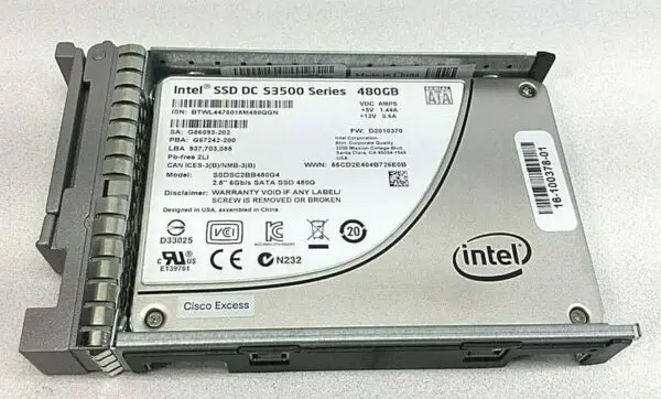 思科 UCS-SD480G0KS2-EV 磁盘 - 思科 480GB SATA SSD 6Gb/s 2.5”